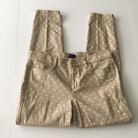3/$15 - Ann taylor modern Fit Skinny Cropped Ankle Pants Womens Size 8 Tan - Picture 1 of 6